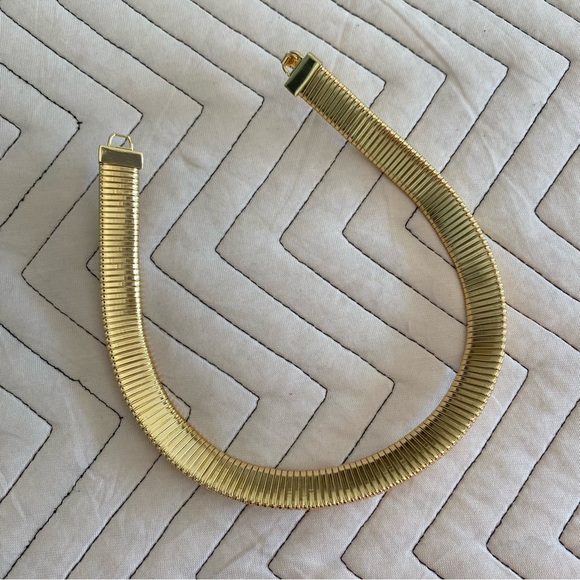 Coil chain stretch gold choker necklace Anine Bing - Picture 5 of 7